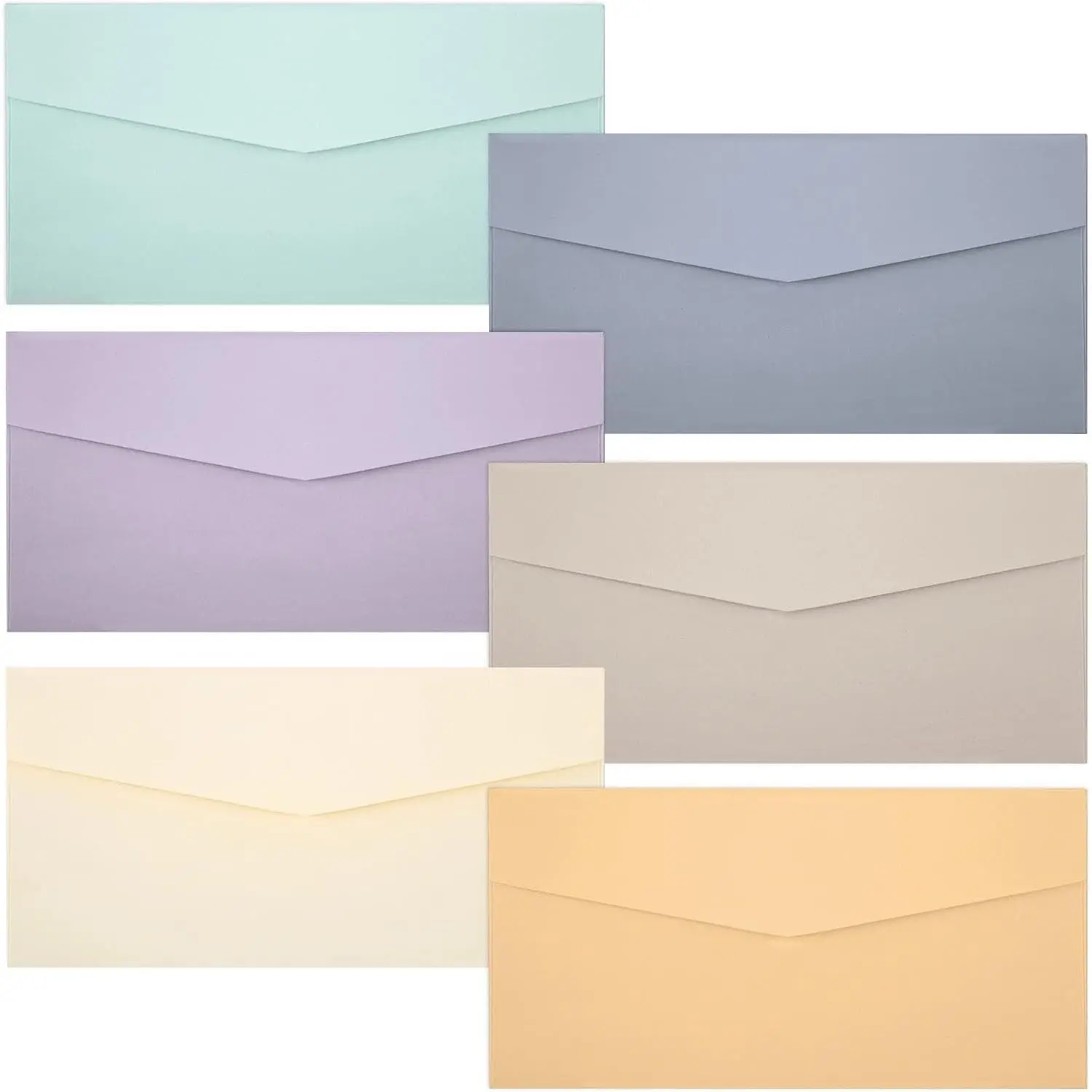 30-pack #10  Color Business Envelopes, 4.13 x 9.49 Inches, Includes 6 Different Color of  Envelopes with Sealing Stickers For Office,Business, Letter Mailing