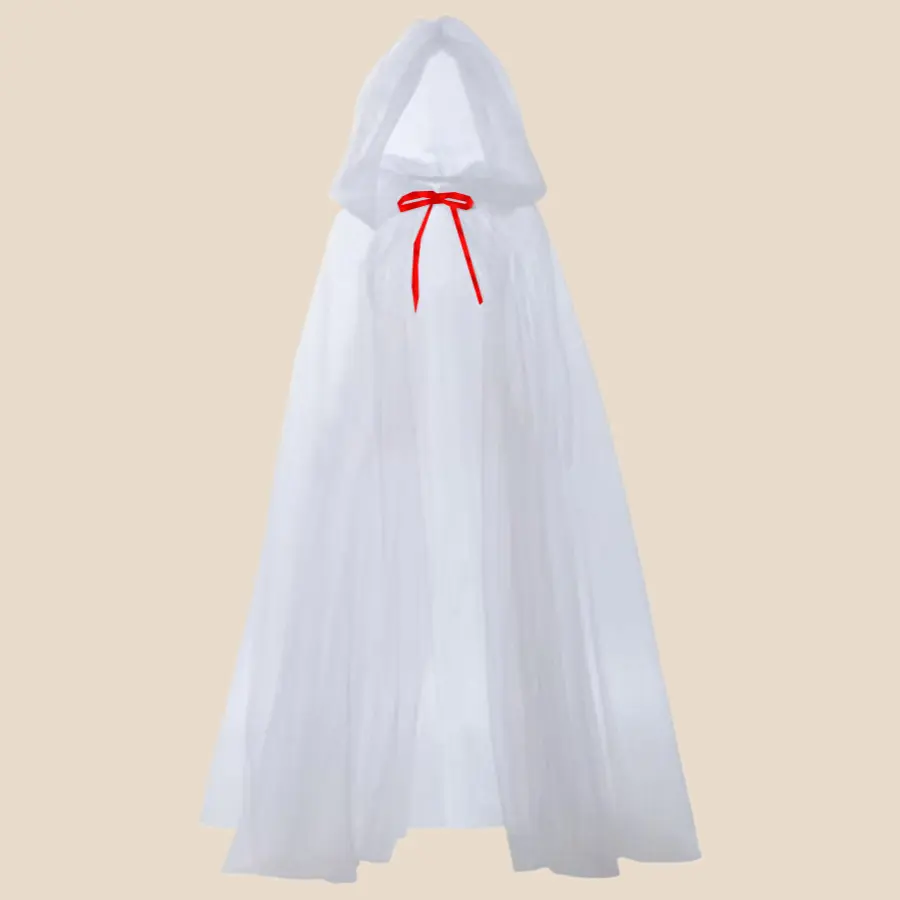 Cosplay Cloak, Hooded Tulle Christmas Wear with Breathable Cloth, Long Flow Moderately Fitted Santa Claus Dress-Up Prop for Xmas Party Stage Performance