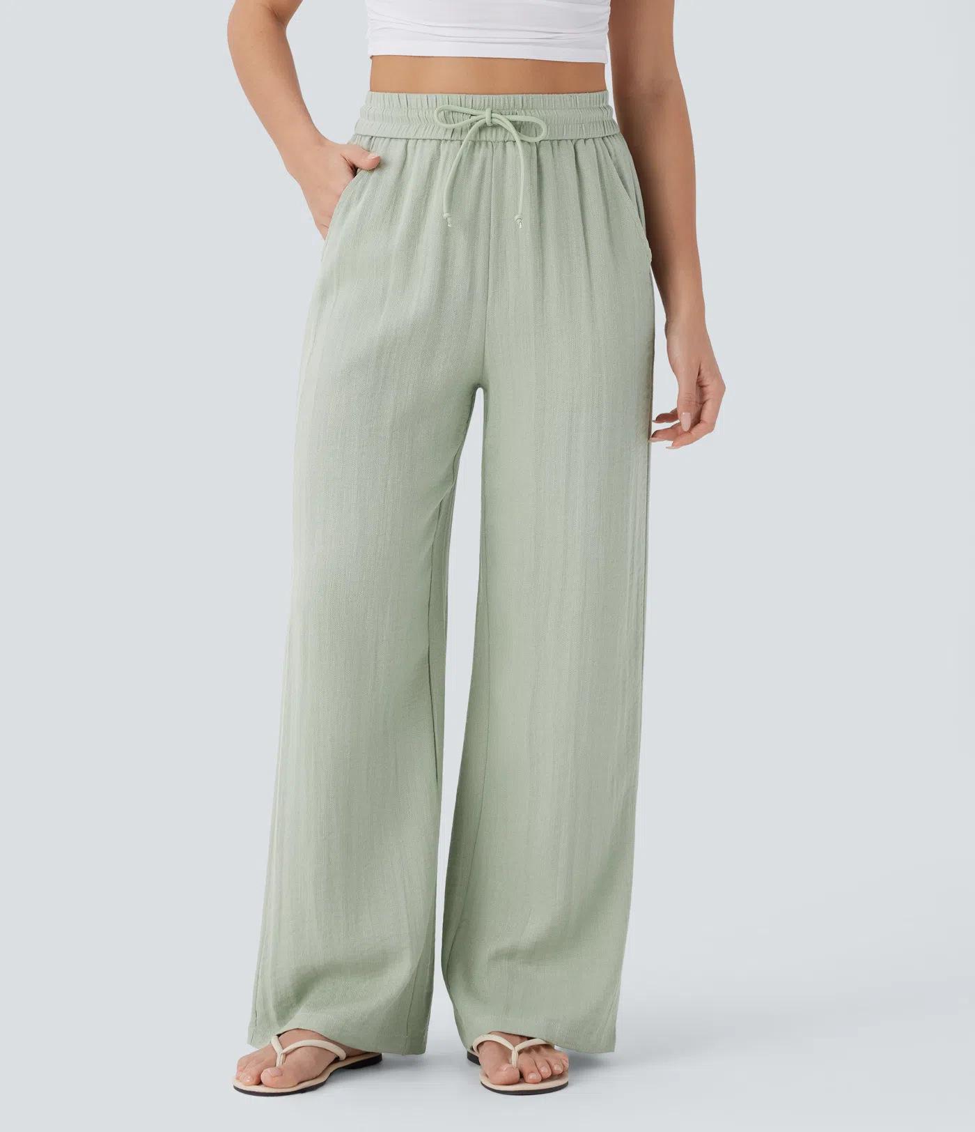 #halara#wide-leg pants#linen pants#highwaistedpants#casualtrousers#womensfashion#spring2026fashion#Travel Pants#everydayoutfit#pantswithpockets#flowypants#y2kfashion#athleisure