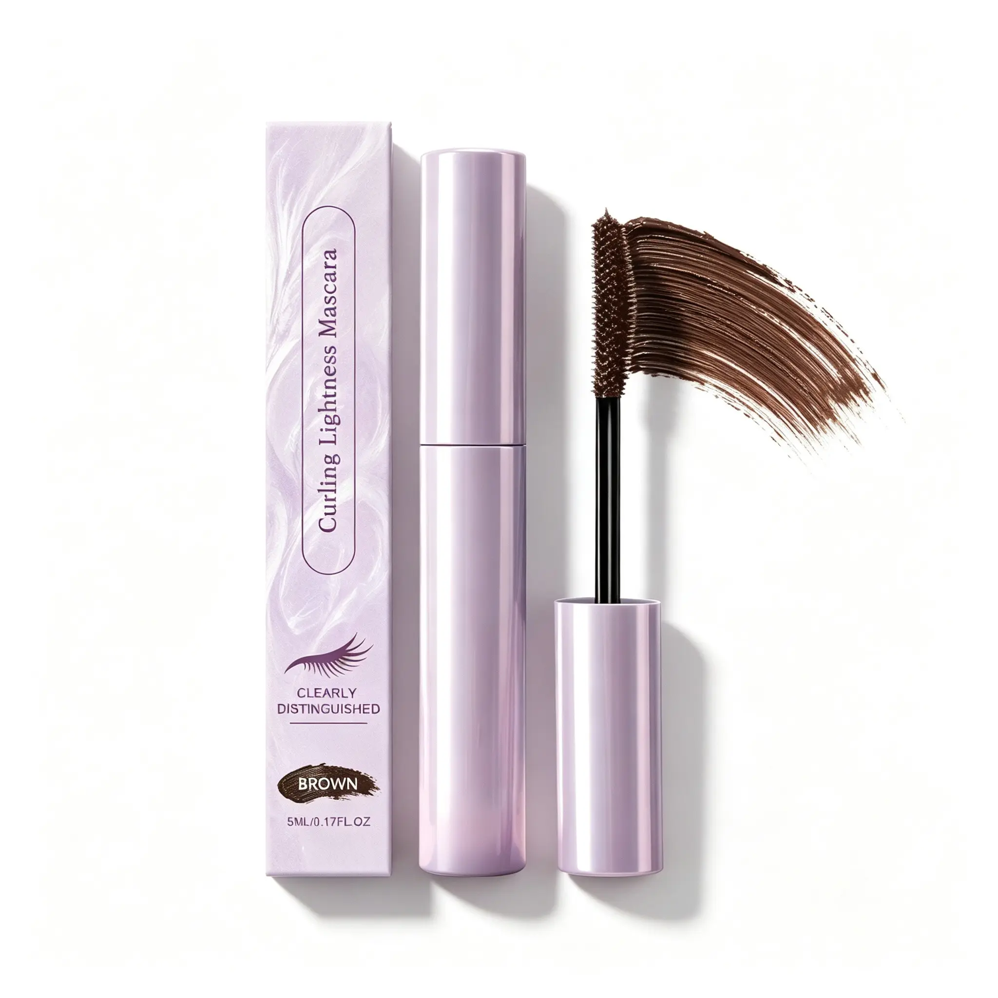 Curling Lightness Mascara, 24h Waterproof, Volumizing, Lengthening, Curl Boosting, Smudge-Proof, Quick-Drying, 0.17oz