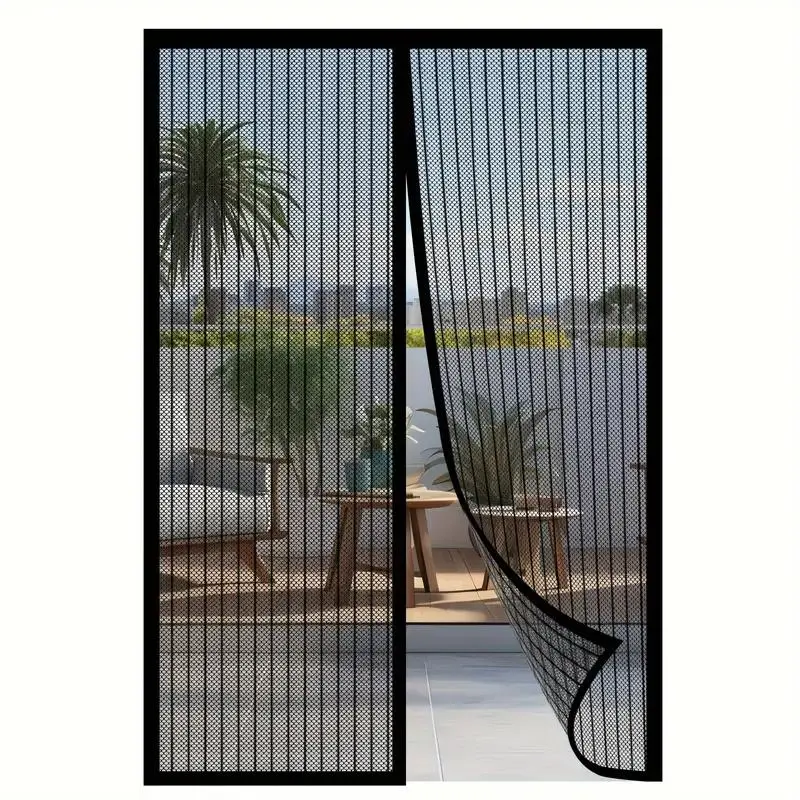 Self-Sealing Bug-Proof Mesh Partition Door, Hands-Free Screen Door, Sturdy Durable Pet & Kid Friendly, 36x82 and 39x82 Inches