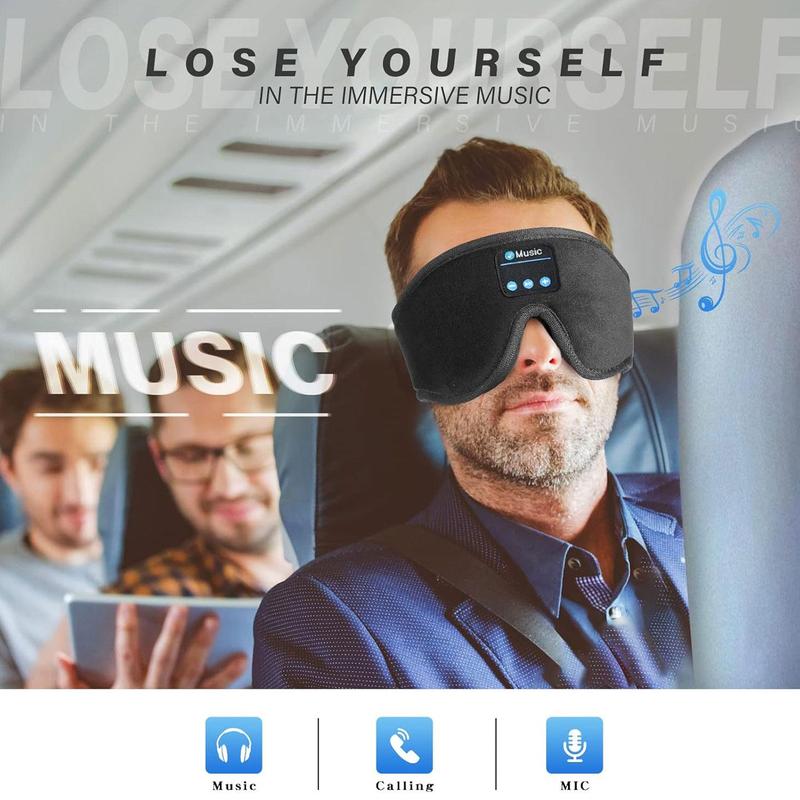 Wireless Open-ear Headphones, 1 Count Sleep Headphones, Sleep Earbuds, 3D Sleep Eye Mask Wireless Headphones with Ultra-thin HD Stereo Speakers, Sleeping Eye Mask