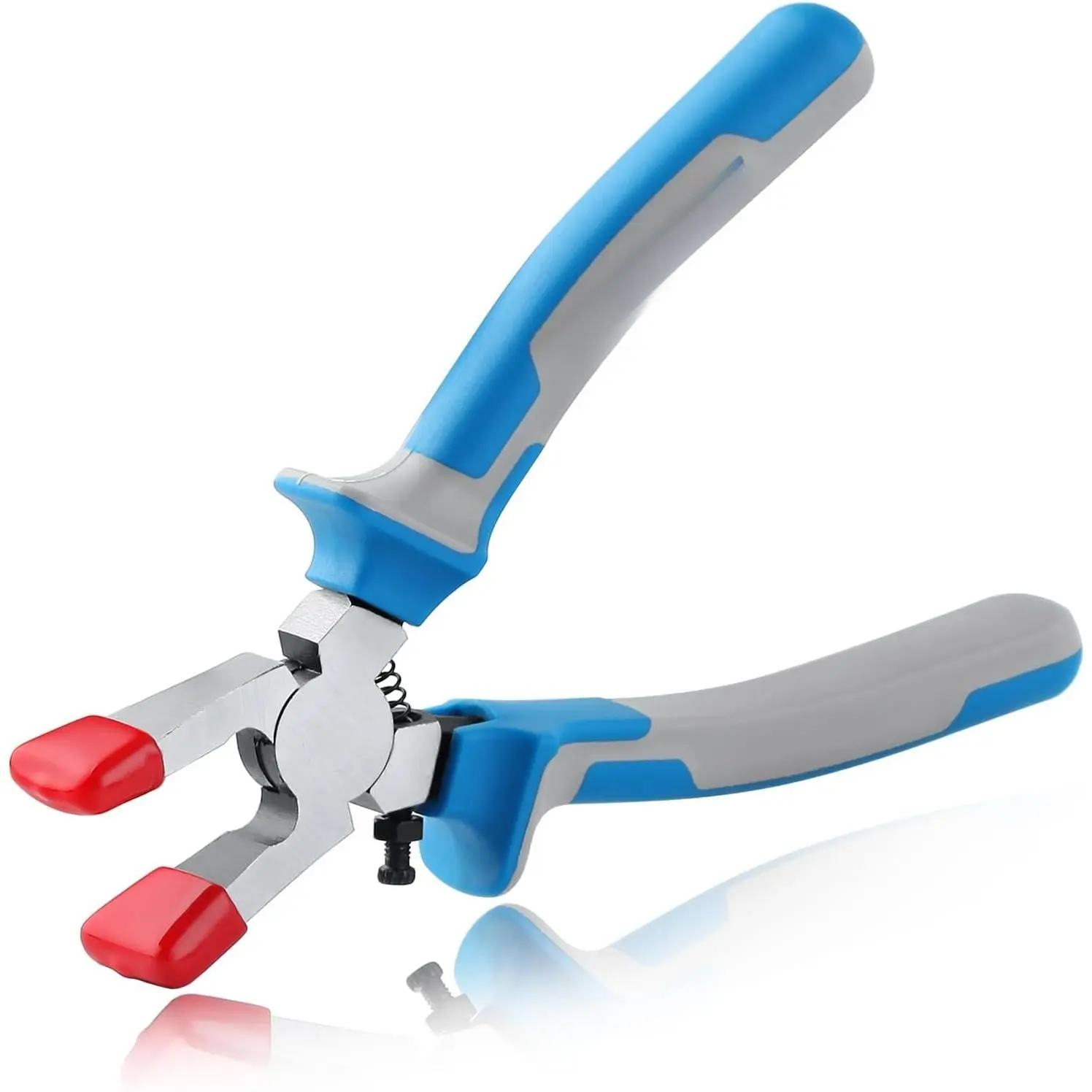 6" Glass Running Pliers, Stained Glass  & Key Fob Tool | Glass Breaking Pliers, 6" Breaker Tool For Stained Glass , Key Fob Hardware Install, Rubber Grip Mini Pliers