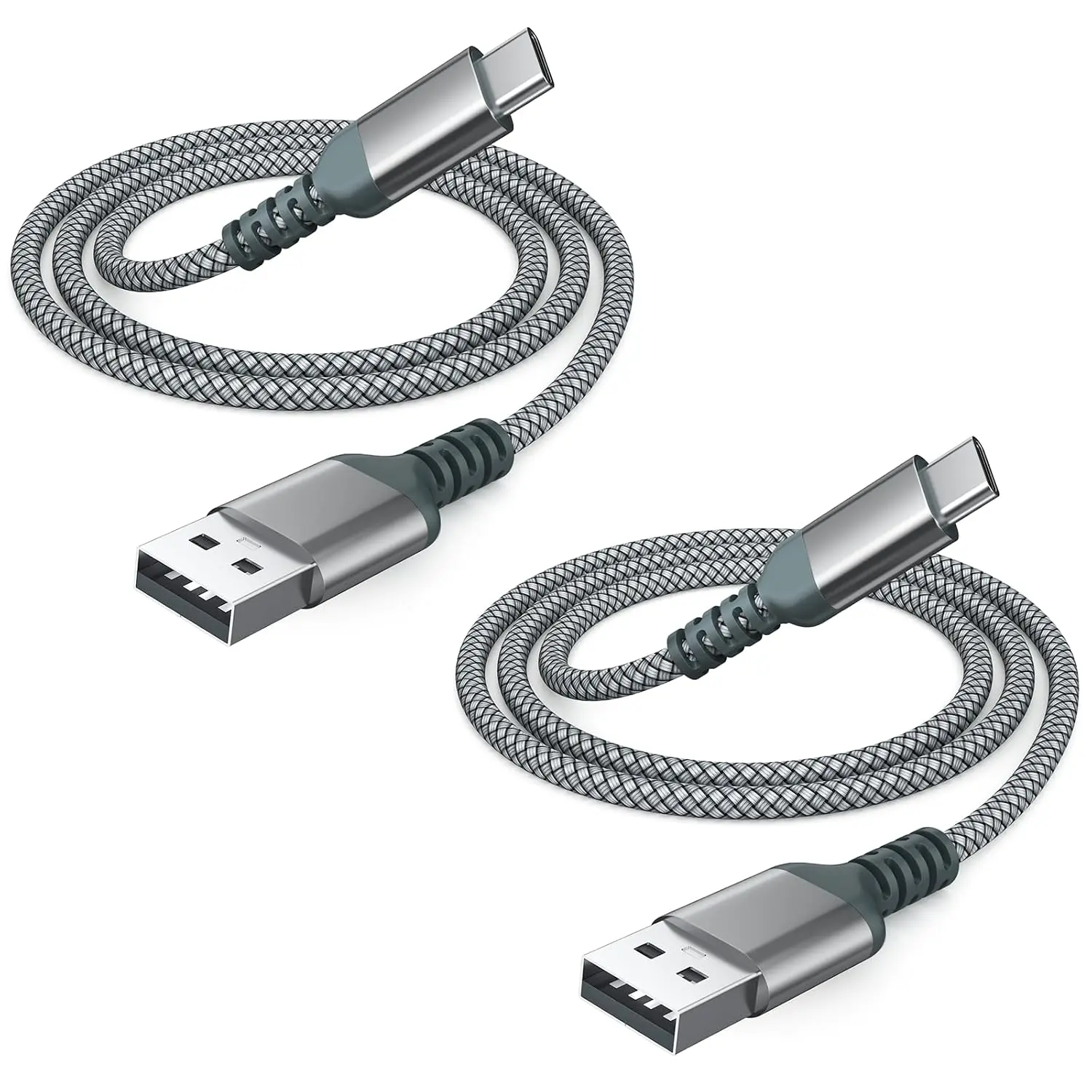 USB C Charger  [2 Pack/4ft],   Type C , Nylon Braided USB A to USB C  for  15/15 Pro, MacBook, iPad, Galaxy, and Other Type-C Devices.