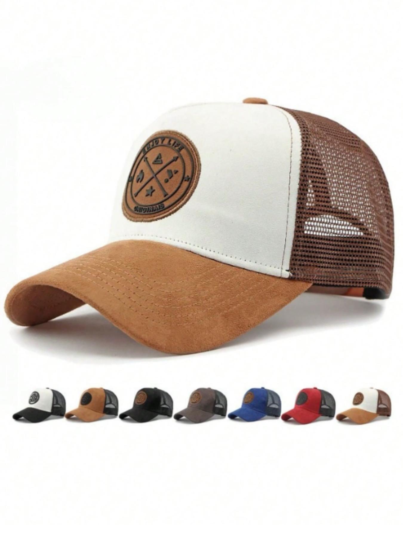 Unisex Street Style Random Pattern Baseball Cap, Casual Trendy Colorblock Baseball Cap, Fashionable Hat for Outdoor Sports for Men & Women