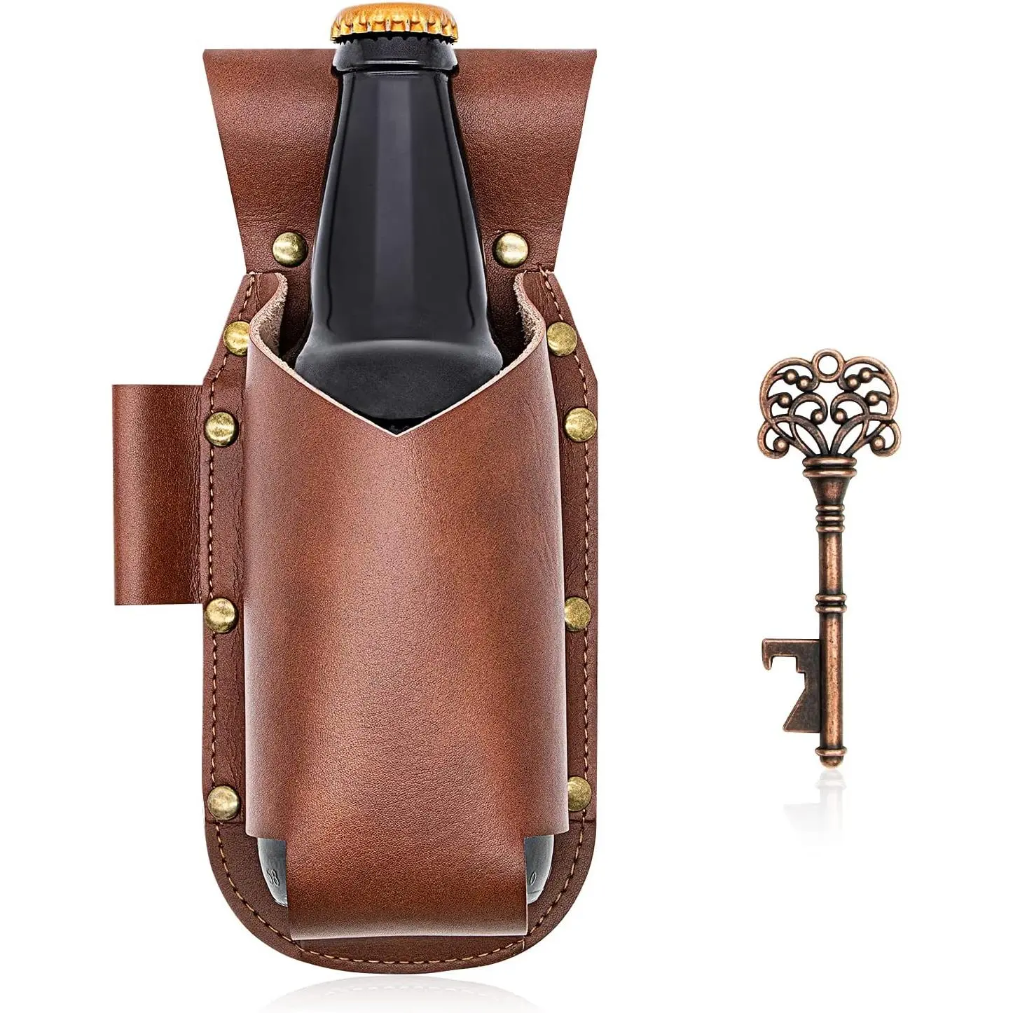 Beer Holster, Beer Holster for Men,Bottle Opener Included Beer Gift for Men,Hands-Free at Parties, Barbecues, Camping,Wine