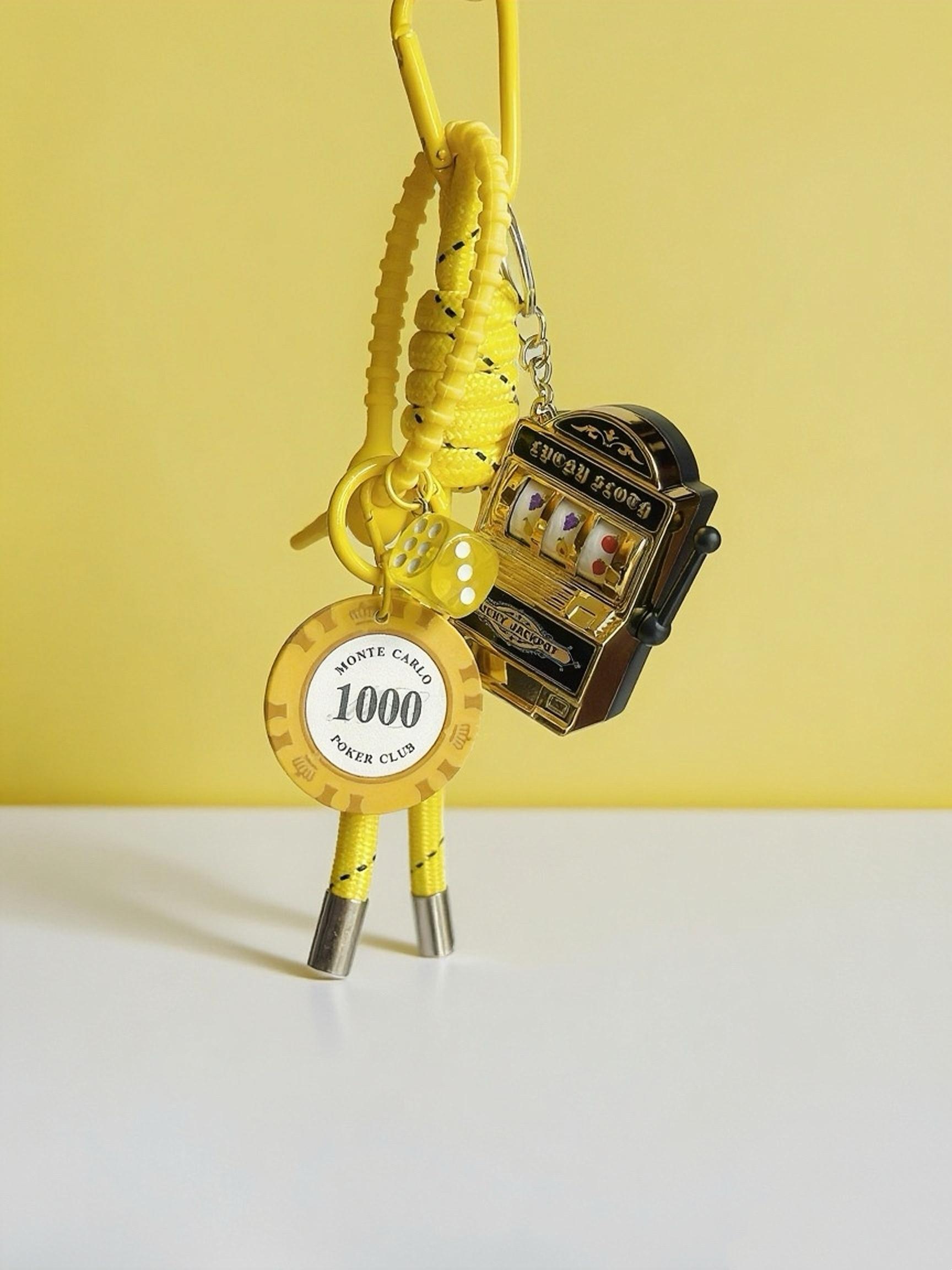 Creative Bag Charm, Vintage Street Style Mini Slot Machine Pendant, Casual All-Season Accessory for Bags, Bag Charm Keychain