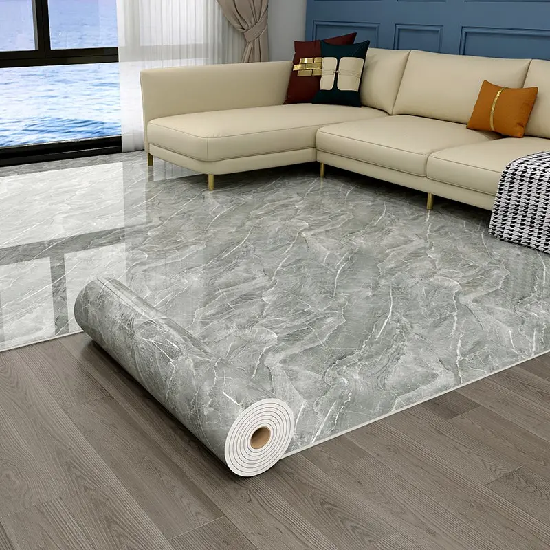 One Roll of Extra Thick Marble Floor Decals, Measuring 15.75 Inches by 118.11 Inches, Made of Vinyl Wallpaper. These Peel-And-Stick Panels Are Portable And Removable, Easy to Clean And Maintain, Perfect for Decorating Bedrooms, Living Rooms.