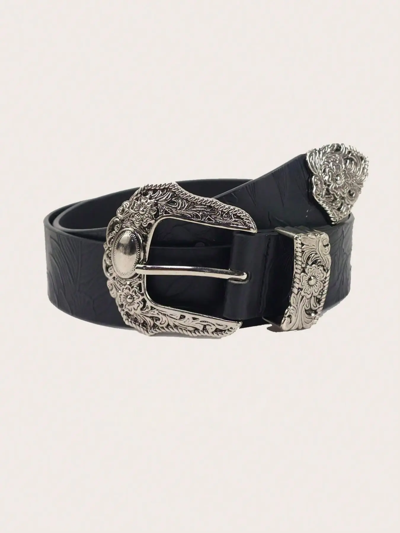 Women's Belt, Boho Western Cowgirl Chunky Belt, Vintage Print Belt for Dresses, Party Street Campus Music Festival Rodeo, Statement Belt