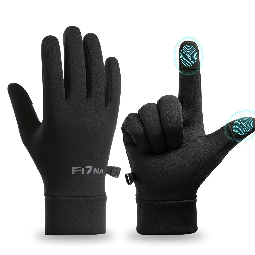 Winter Running Gloves for Men Women, Thin Fleece Lined Windproof Touch Screen Gloves, Warm Lightweight Sports Gloves for Cycling Driving
