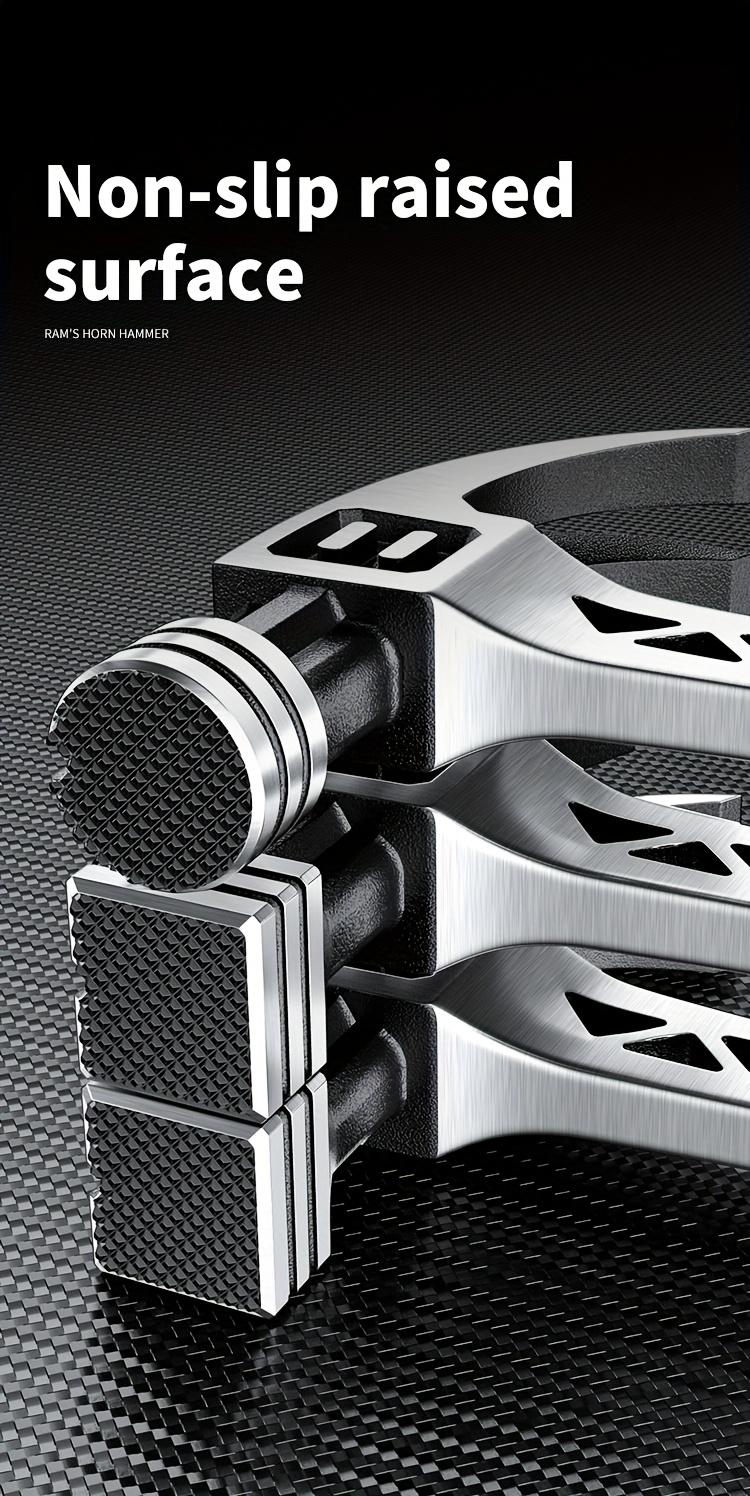 OUDISI Heavy Duty Steel Hammer with Non-Slip TPR Comfort Grip - Multi-Functional Hand Tool for Nails, Carpentry, and Industrial Use, Ergonomic Design, No Batteries Needed, Hammer for Work, Carpentry Accessories, Stylish Metal Surface, Sturdy Structure