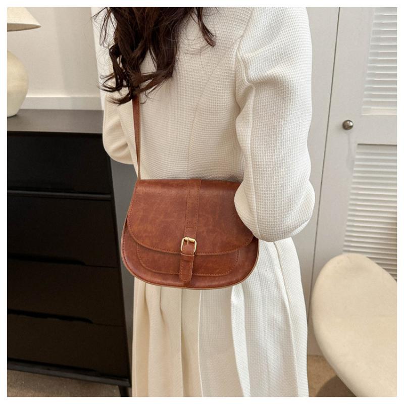 Today's Popular Bags, Simple Crossbody Bag, Casual Shoulder Underarm Saddle Bag