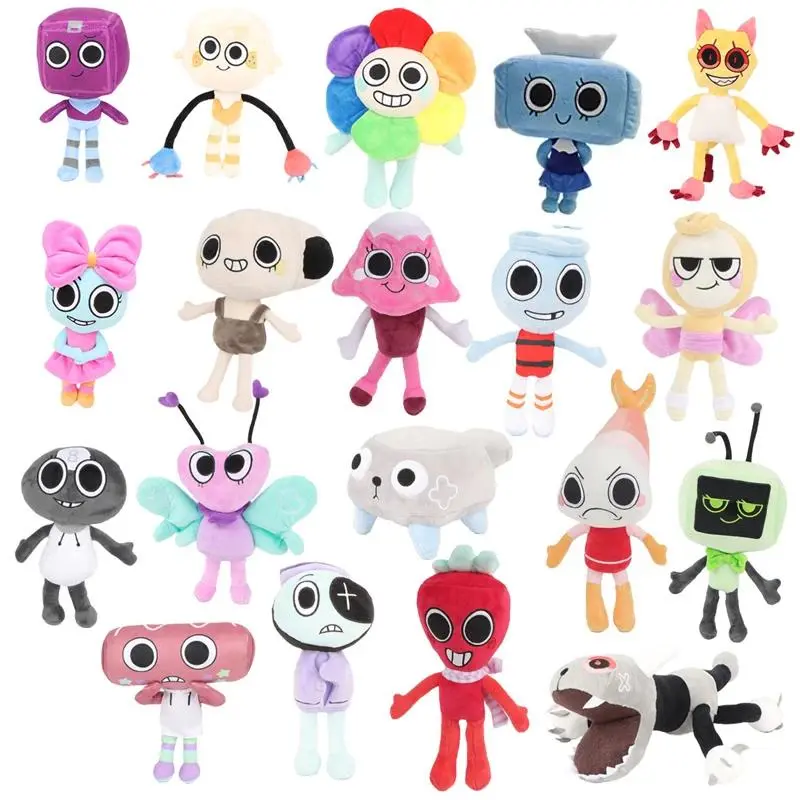 New Dandy's World Plush Toy  Goob Boxten Flower Plush Filling Animal Soft Toy Pillow Cat Rabbit Plush Peluches