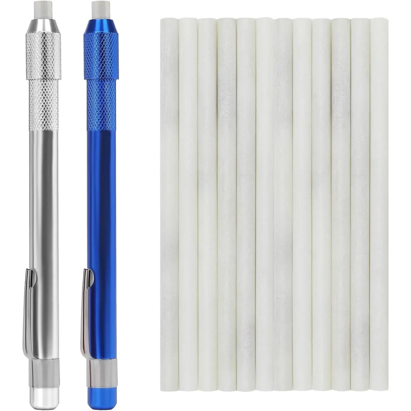 Gutimore Round Soapstone Holder Pack of 16, 2 count Round Soapstone Pencils with 14 count Soapstone Refills for Welding