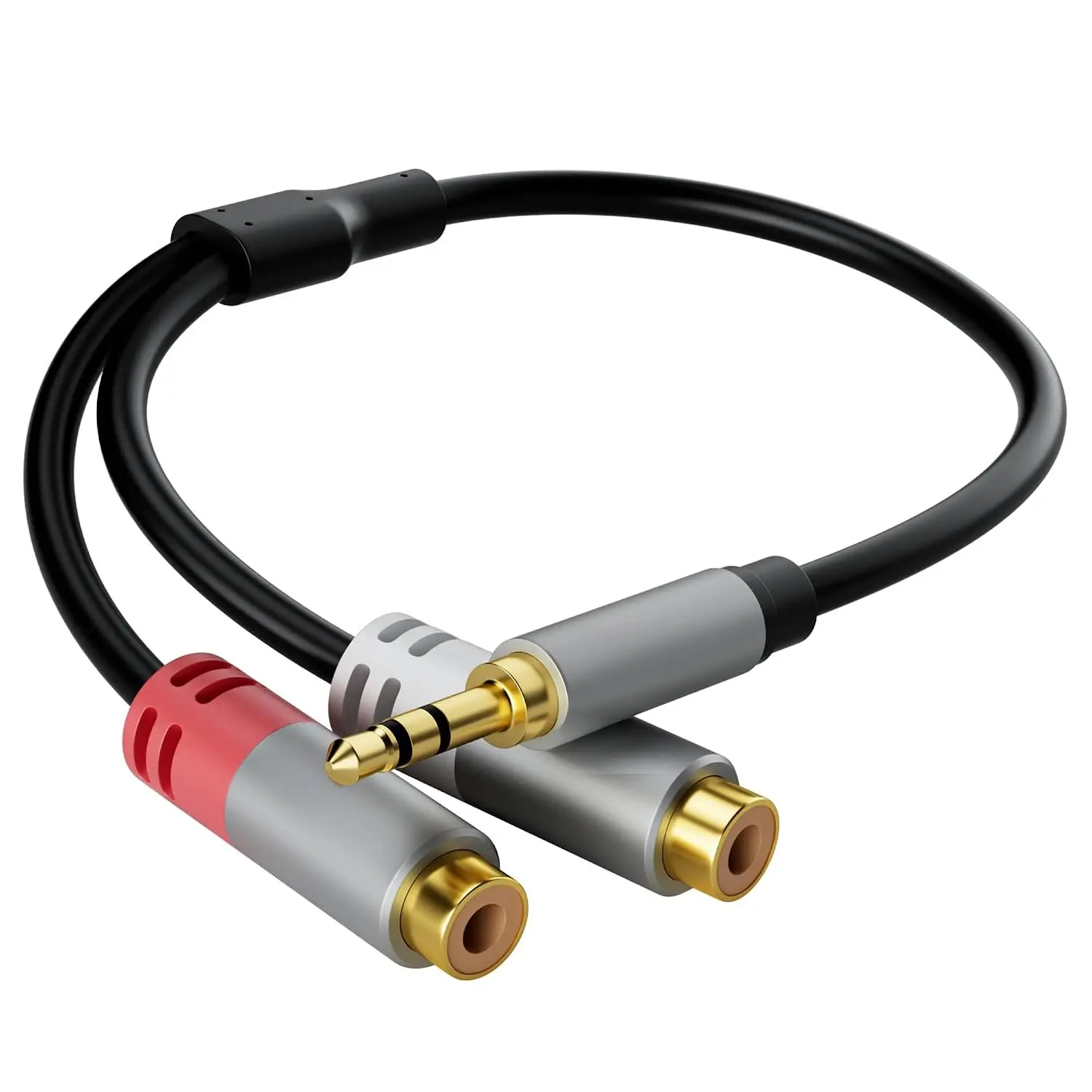 3.5mm to 2  Audio Y-Splitter  0.6 , 1/8 Inch (3.5mm) TRS Stereo Male to   Female Hi-Fi Sound Auxiliary Y Adapter Converter Connector for , Tablet , MP3, Speaker