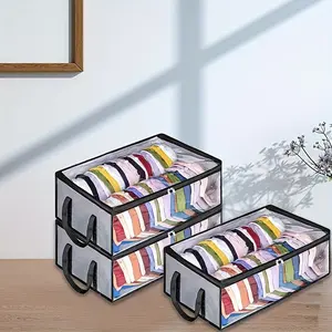 No import charges3pcs Wide Hat Storage for Baseball Caps Organizer with 2 Sturdy Handles Hat Racks Holds Up to 40 Hats Foldable for Home Travel, Under-Bed Storage