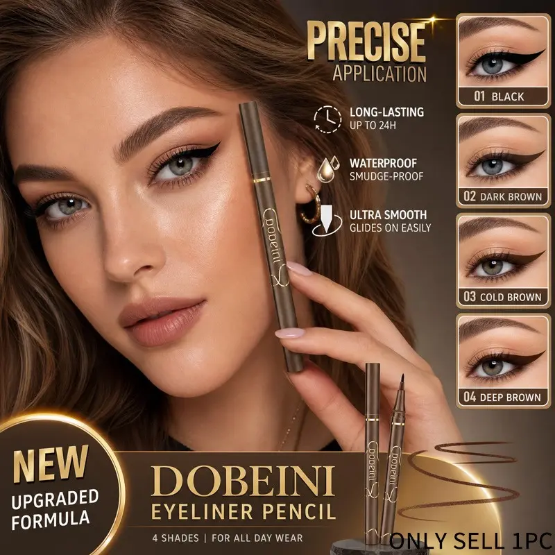 Thin Tip Liquid Eyeliner Smooth Ink Flow No Clogged Tip Easy Application For Beginners Create Sharp Eye Lines For Daily Light Makeup Small Party Soft Eye Look