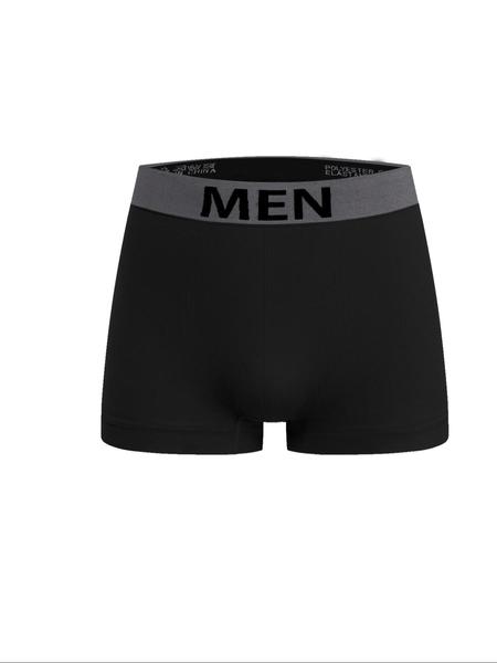 Men's Colorblock Letter Tape Boxer Brief, Comfortable Breathable Seamless Underwear for Daily Wear, Men's Base Underwear for All Seasons