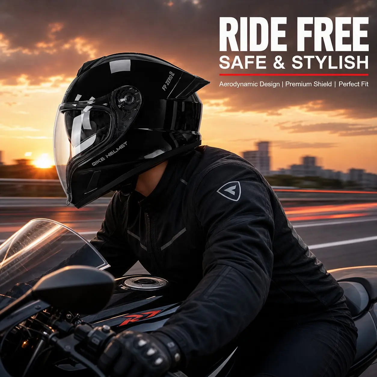 Vintage Motorcycle Full Helmet for Men and Women, Dual Mirror Design, Breathable Ventilation, Summer and Winter Use, Full Face Helmet
