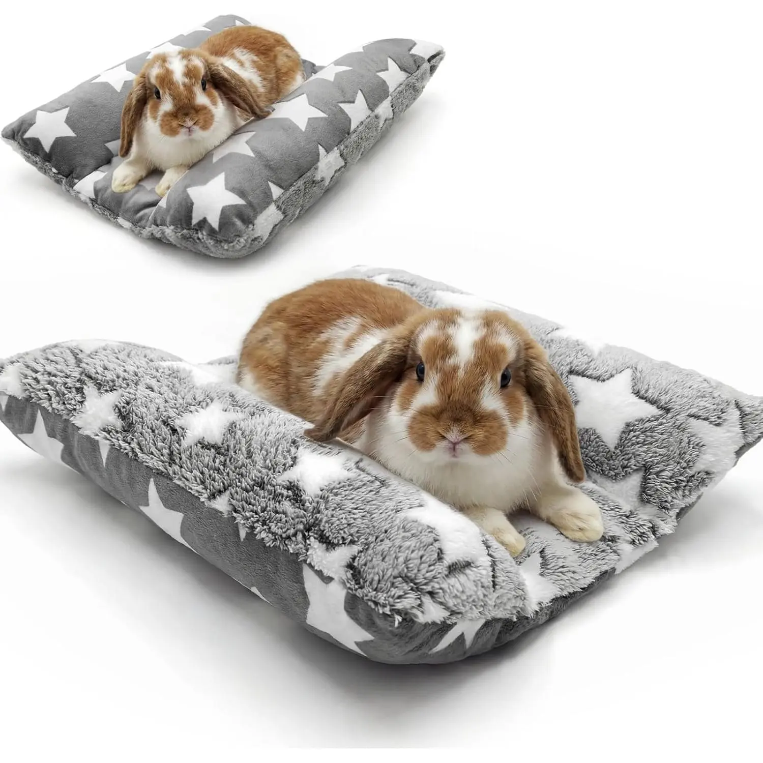 16.5 X 18in Washable Soft Rabbit Bed, Thickened and Softer Bunny Bed, Double-Sided Plush Rabbit Beds,Bed for Bunny,Bunny beds for Rabbits Indoor