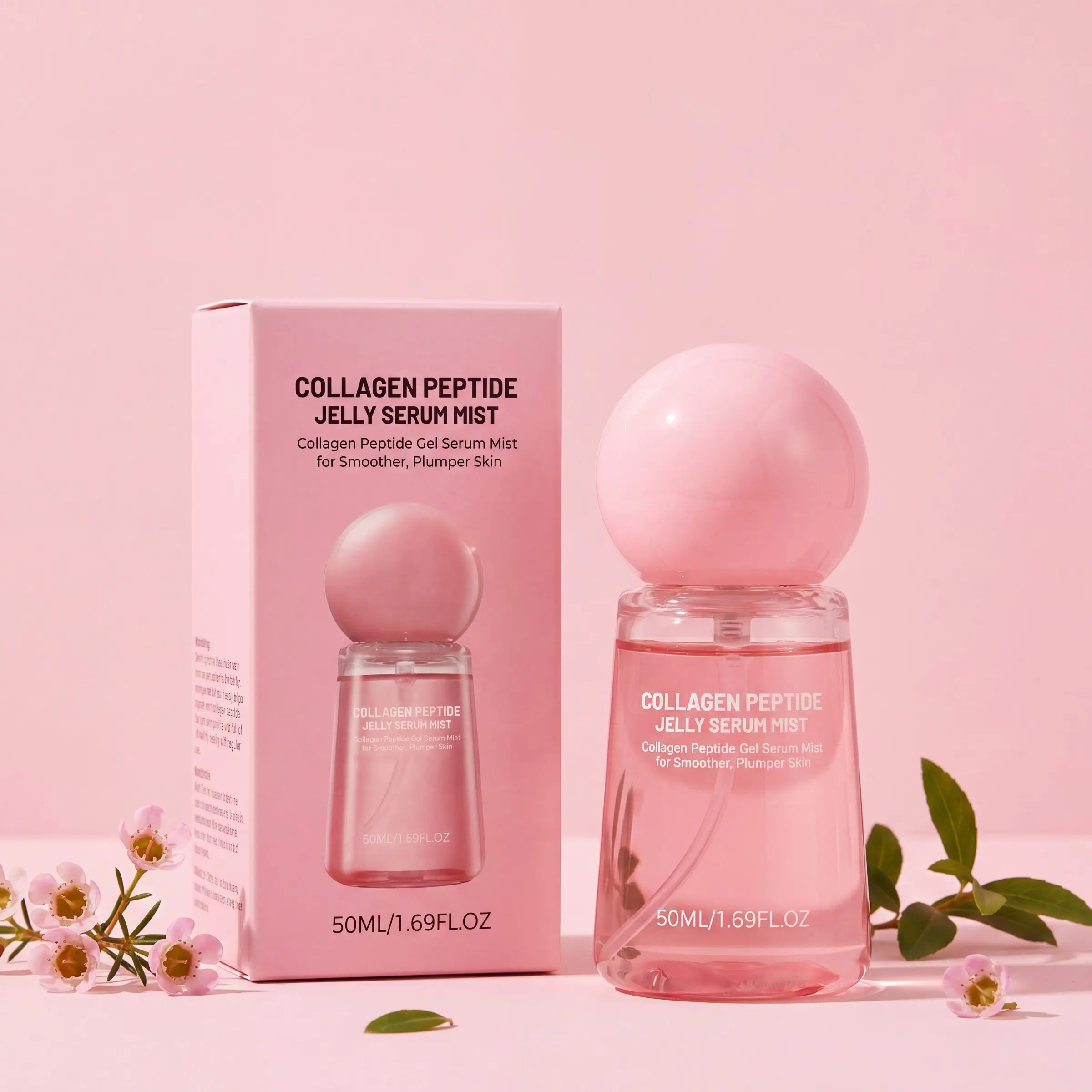 AMZ Collagen Peptide Jelly Essence Spray Smooth Soft Facial Skin Hydrating Moisturizing Nourishing Delicate Skin Care Mist Moisturize Moisture Hydrate Collagen Deep Hydration