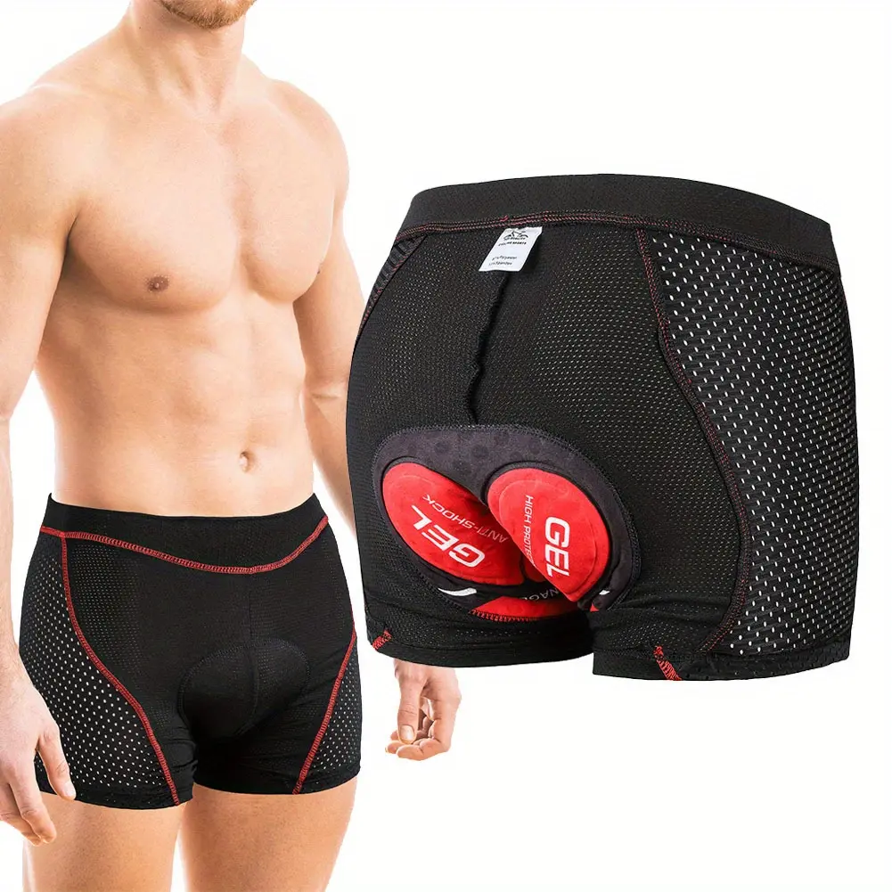 Outdoor Cycling Shorts with Sweat-absorbing, Breathable, Quick-drying Gel Padding; Cycling Underwear Suitable for Men Women Cycling, Sports, and Sitting Shorts