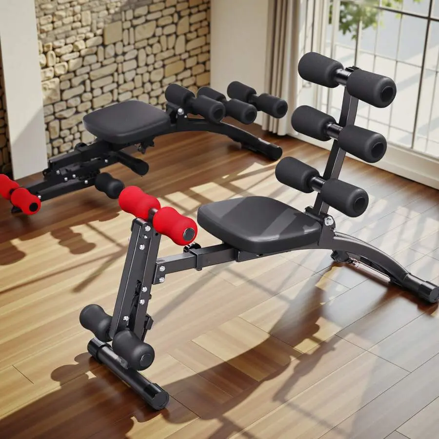 Ab Machine, Multi-Functional Adjustable Ab Trainer & Exercise Equipment, Ab Workout Bench For Home Gym Fitness, Sit-Up Machine For Abdominal Training, And Full Body Exercise Chair