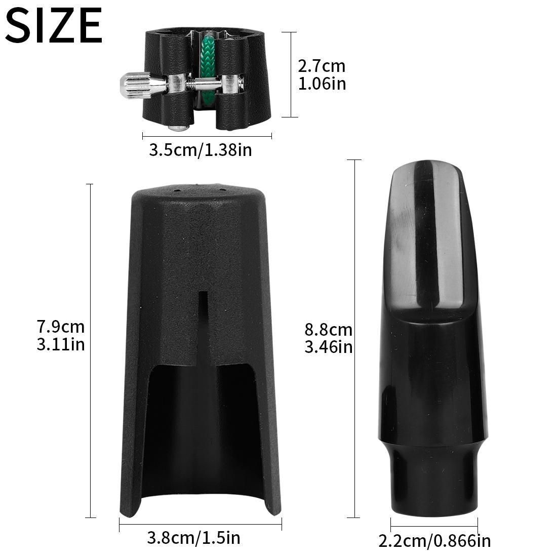 Alto Saxophone Flute Scalp Clip Set, Replacement Reed & Tooth Pad & Thumb Rest, Music Accessories for Alto Saxophone