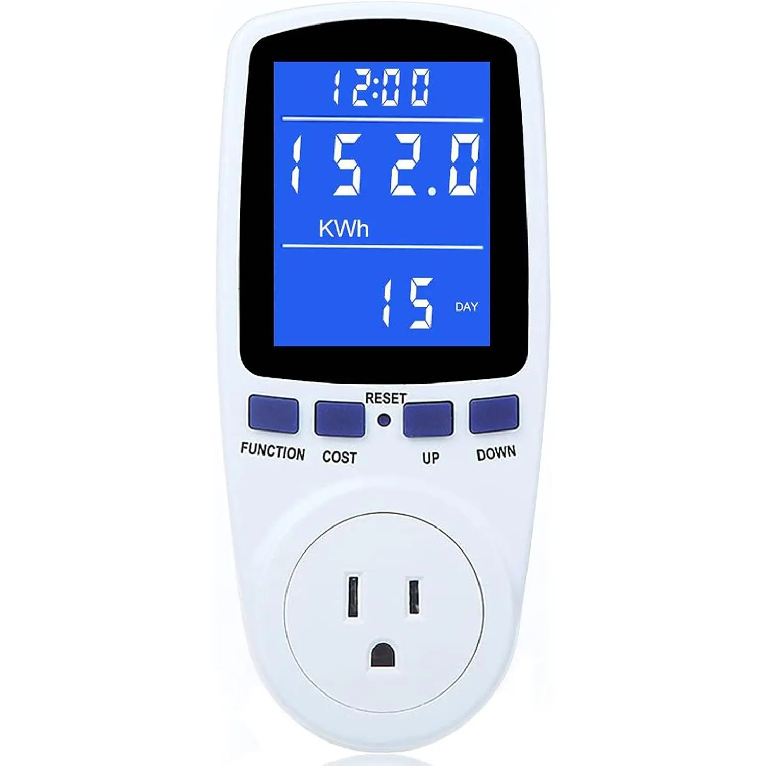 Upgraded Watt Power Meter Plug Home Electrical Usage Monitor Consumption, Energy Voltage Amps Kill Tester with Backlight, Overload Protection, 7 Modes Display