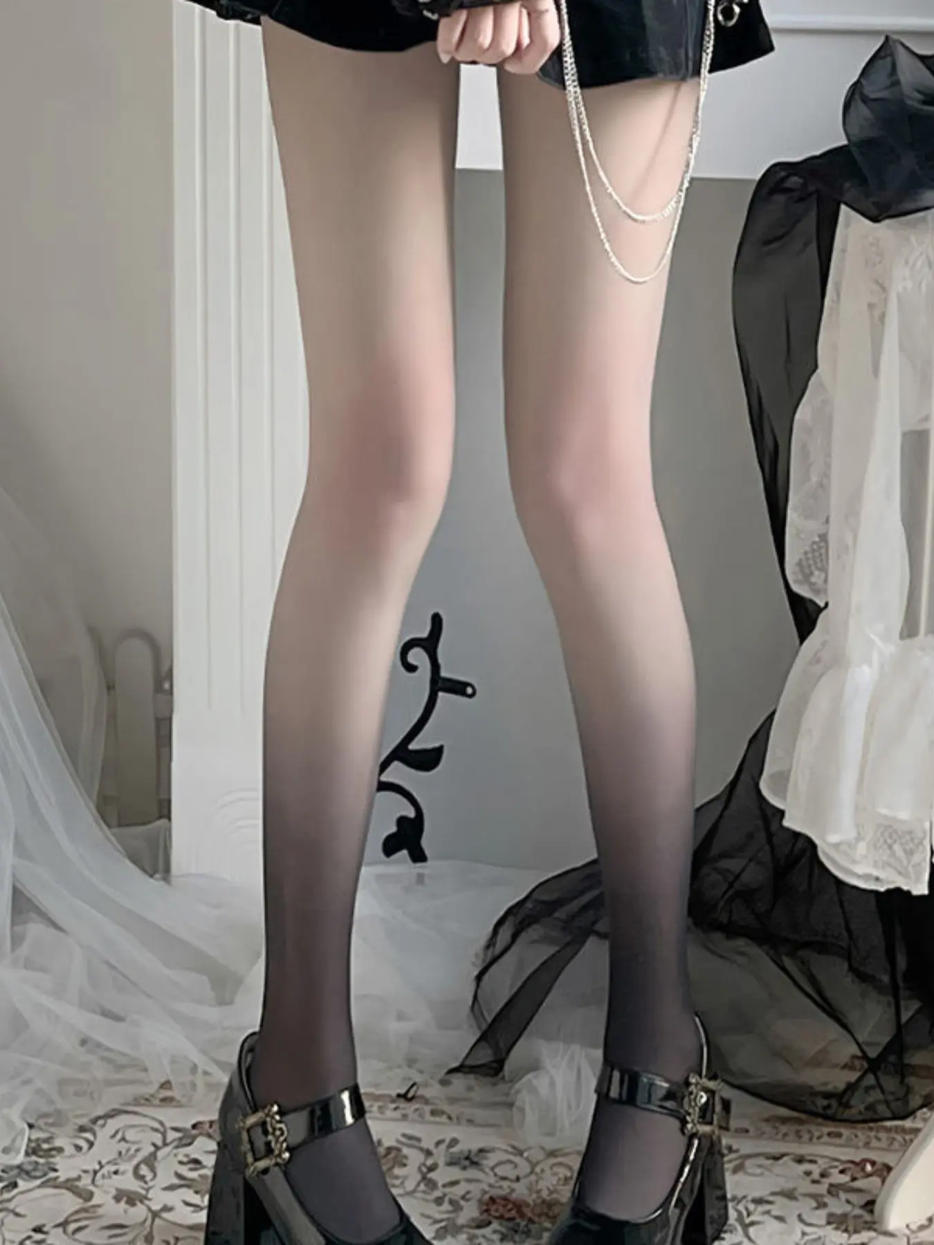 Gradient Full-Length Stocking, Stylish Gradient Color Design, Perfect for Everyday Wear, Comfortable & Durable Material