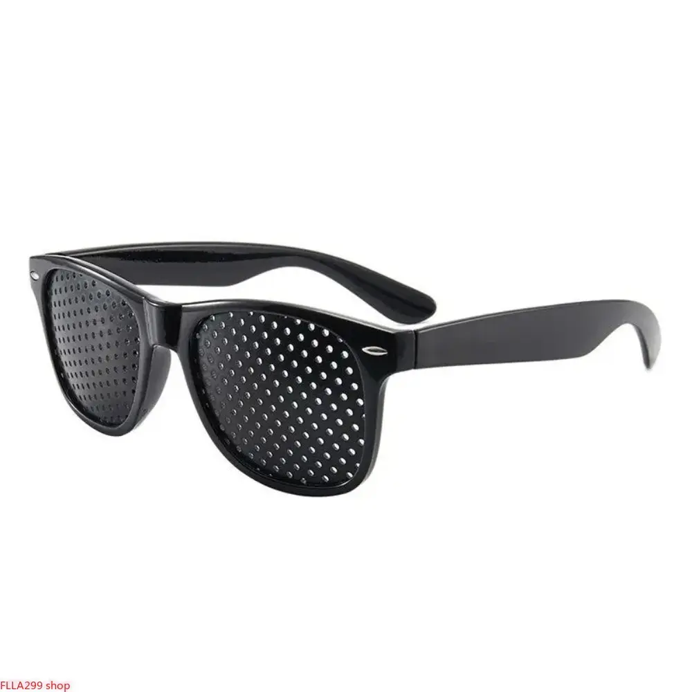 Unisex Pinhole Training Glasses With Lightweight Black Frame, Practical Eye Care Eyewear For Astigmatism Correction, Strabismus Relief, Eye Fatigue Recovery, Ideal Accessory For Daily Study, Office Use And Father’s Day Gift Selection