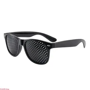 Unisex Pinhole Training Glasses With Lightweight Black Frame, Practical Eye Care Eyewear For Astigmatism Correction, Strabismus Relief, Eye Fatigue Recovery, Ideal Accessory For Daily Study, Office Use And Father’s Day Gift Selection