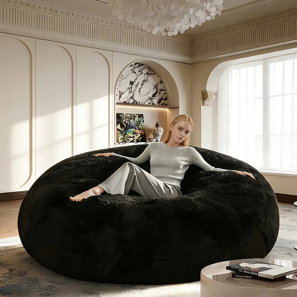 [Memory Foam Bean Bag] 6FT Giant Memory Foam Bean Bag Chair, Adult Floor Lounger With Ample Space Versatile For Any Room, Movie Nights Reading