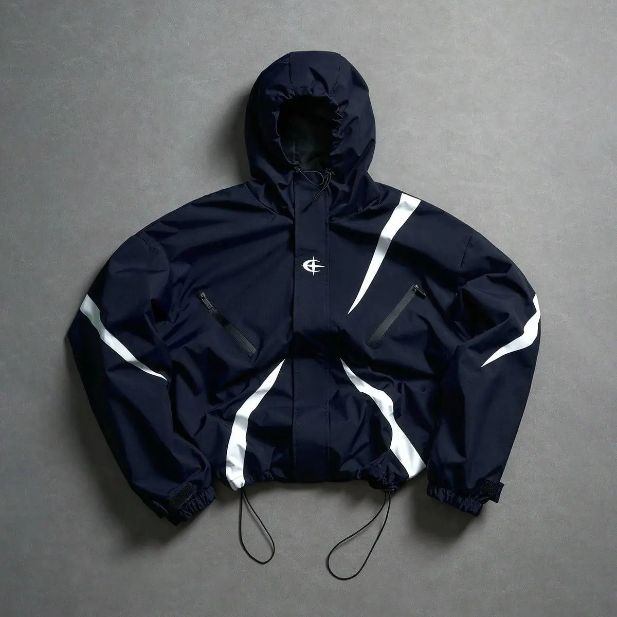 Men's Lightweight Waterproof Hooded Rain Jacket, Breathable Windproof Outdoor Hiking Coat with Zipper Pockets, Sporty Casual Bomber Jacket for Travel, Camping, or Daily Commute.