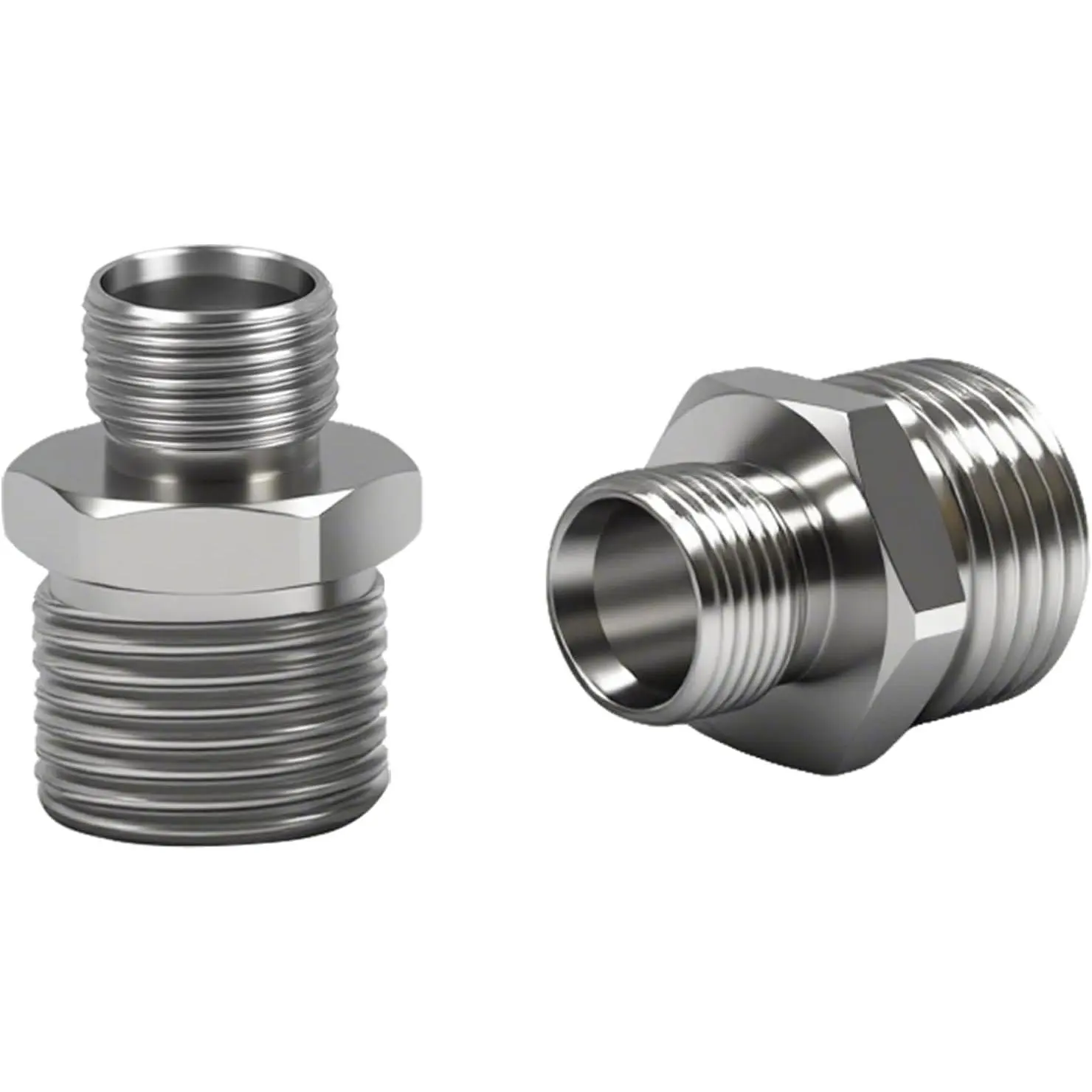 1/2 to 3/8 Water Line Adapter, Brass Compression reducer pipe fitting, 3/8 Male to 1/2 Male Water Hose Adapter for RV Kitchen, Pipe Connector with Teflon Tape and Filter gasket (2-Pack)