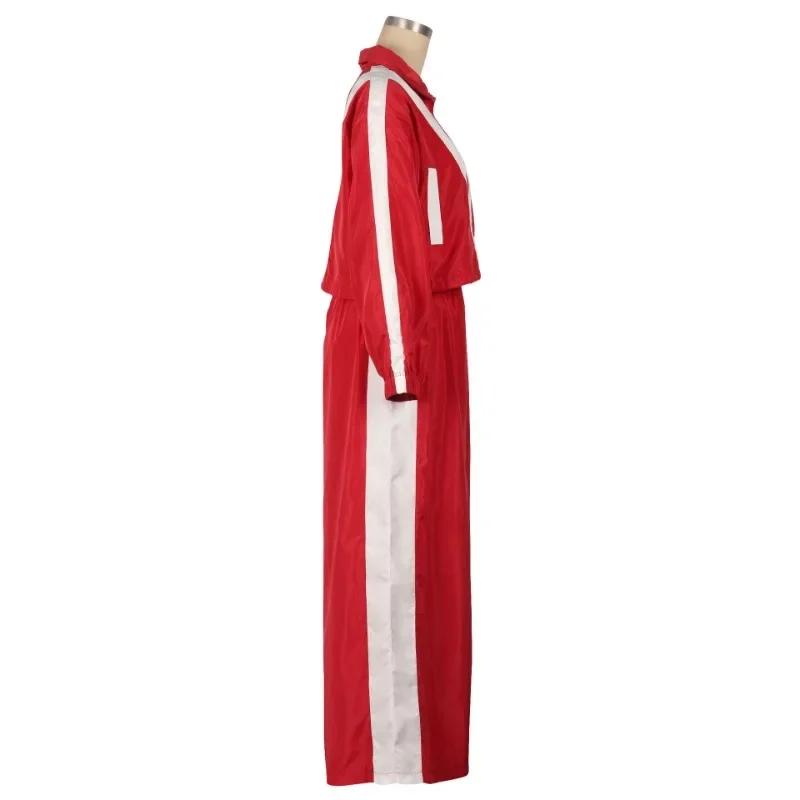 two-piece set woman Color Patchwork Women Tracksuits Matching 2 Piece Sets Zipper Long Sleeve Jackets Crop Top + Wide Leg Pants Fashion Streetwear