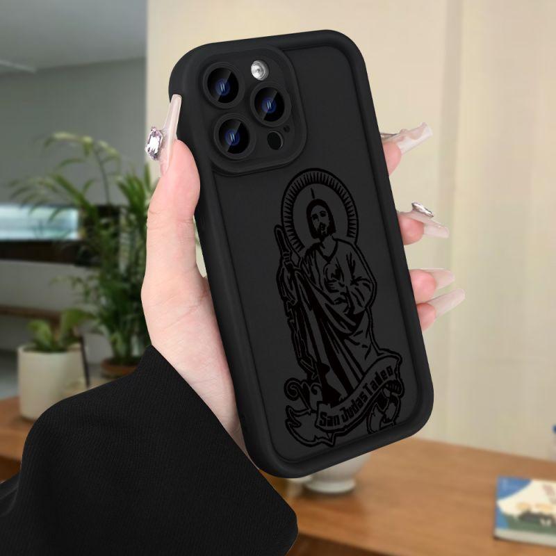 Jesus Pattern Phone Case Casing, 1 Count Anti-drop Protection Phone Protector Cover, Phone Accessories Compatible with iPhone 7 8 X XR XS 11 12 13 14 15 Pro Max