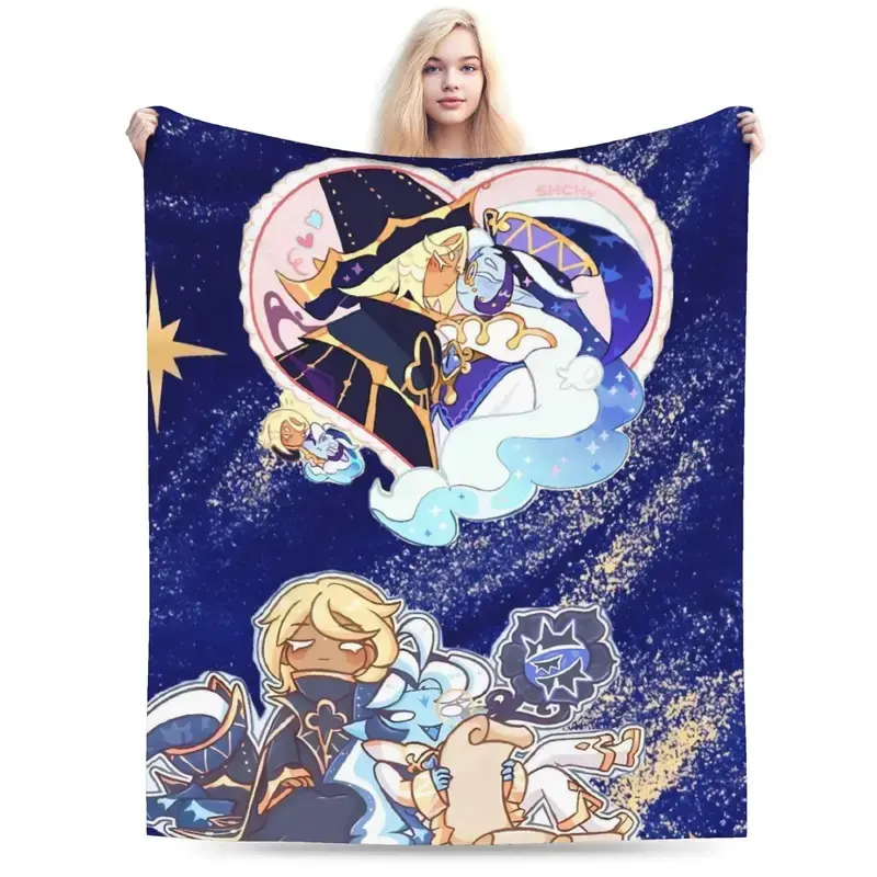Shadow Milk Cookie Pure Vanilla Cookie Blankets Fleece Printed Cookie Run Kingdom Warm Throw Blanket for Sofa Plush Thin Quilt