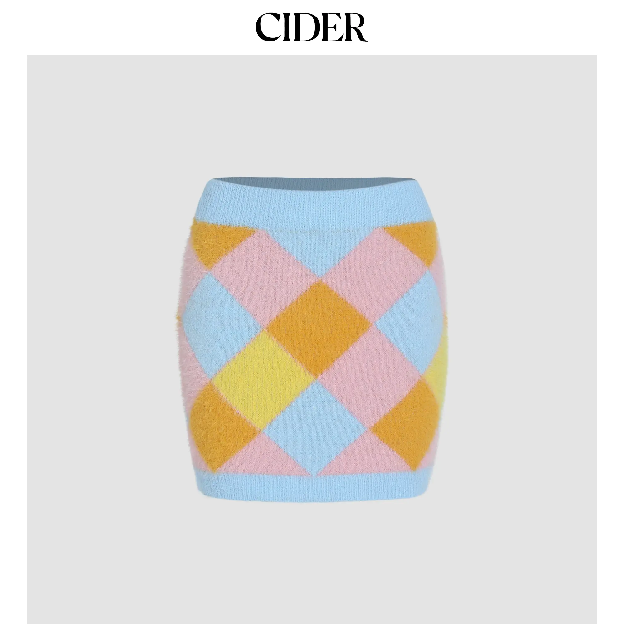Cider [size 2-10] Gingham Knitted Mini Skirt SummerFinds