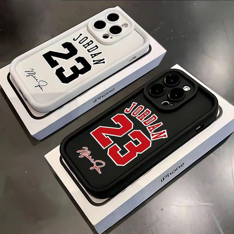 Super Star J-Jordan 23 Basketball Pattern Phone Case for IPhone17 16 15 14 13 12 11 Pro Max Luxury Shockproof Protection Smartphone Cover.QXB481