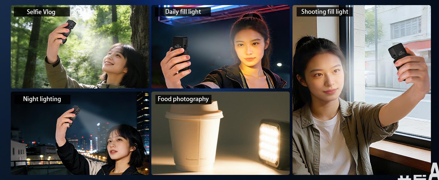 Osmo Nano Magnetic Mini LED Fill Light, Photography Fill Video Lighting with Quick-Release Cold Shoe Adapter, 3 Color Modes, 4 Levels Brightness for DJI Osmo Nano Camera Accessories