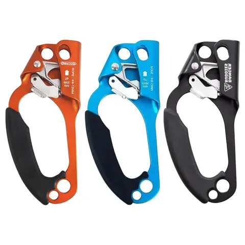 Portable Unisex Wear-Resist Alloy Ascender, Left-Right Hand Adjustable, Sturdy Grip Handle, Adjustable Strap & Foot Loop, 8-13mm Rope Clamp, Climbing Gear for Arborist Work, Mountain Climbing