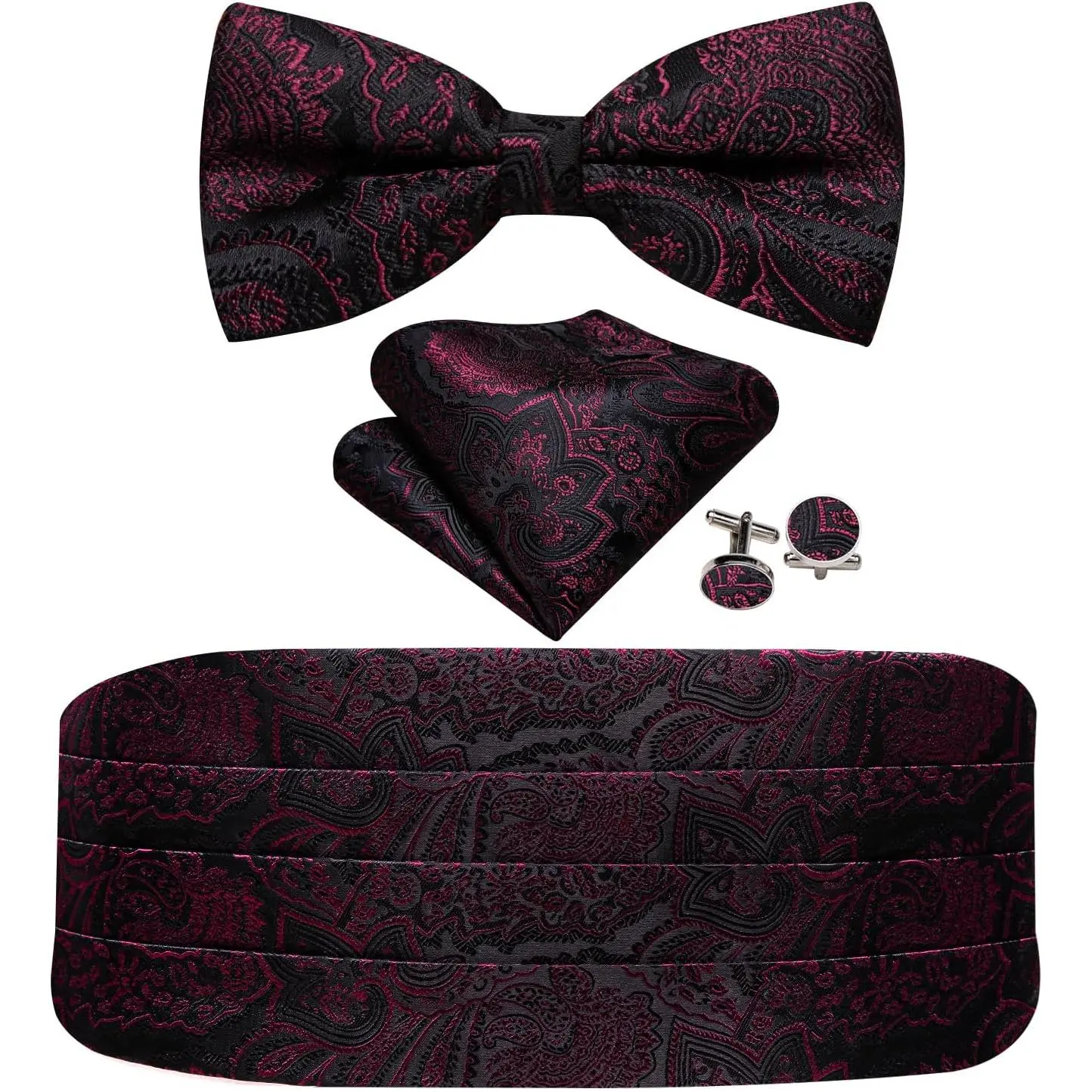 Dark Red Black Floral