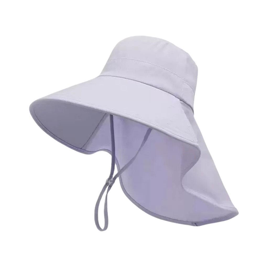 Sunscreen Cap Ponytail Travel Fisherman Hat Wide Brim Sun Hat with Neck Flap Outdoor UV Anti Neck Protection Sun Visors