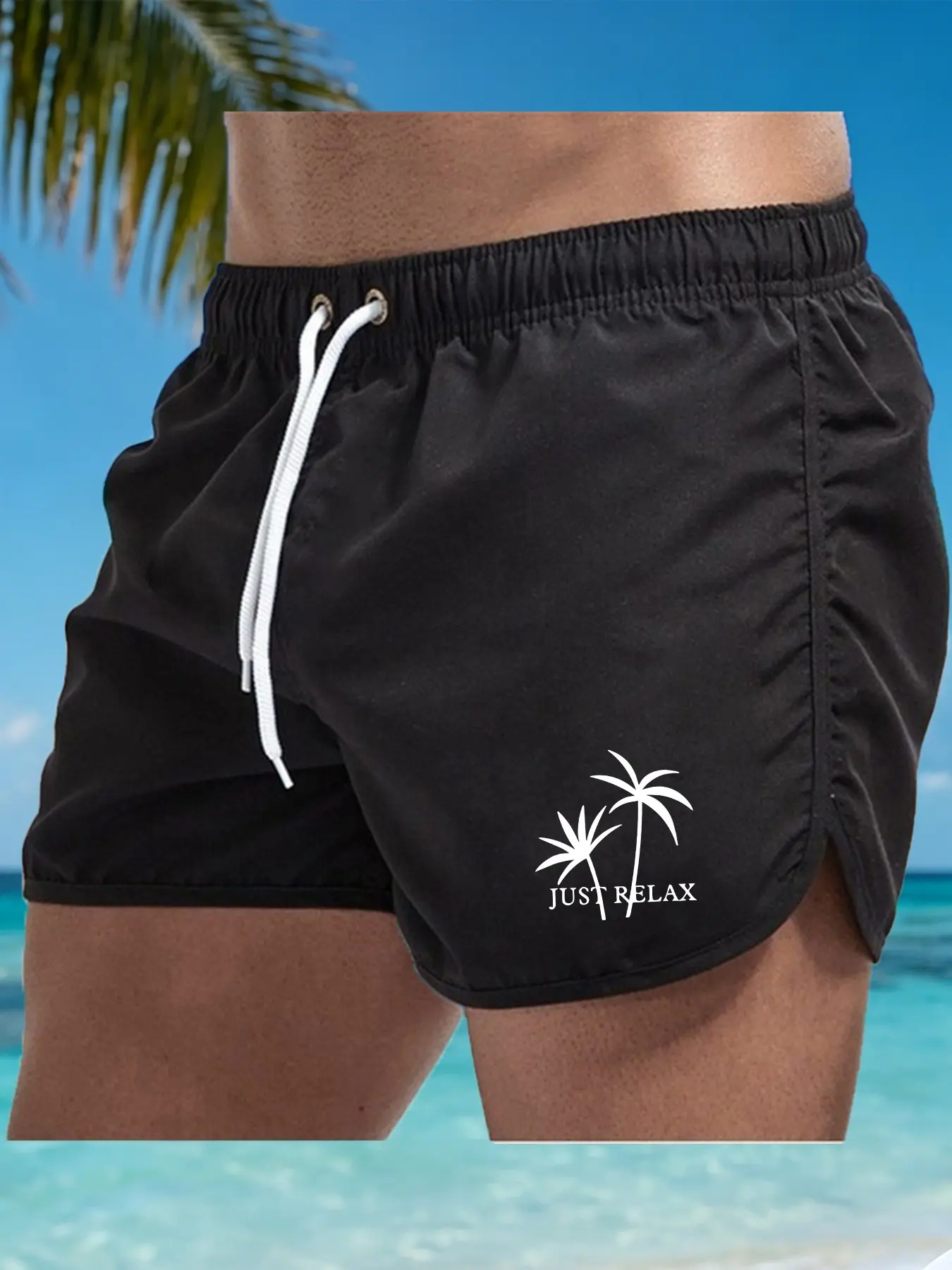 Men's Summer New Arrival Printed Fashion Beach Shorts, Beach Swim Shorts, Quick-Dry Surfing Vacation Camping Essential, Loose-Fitting Above the Knee