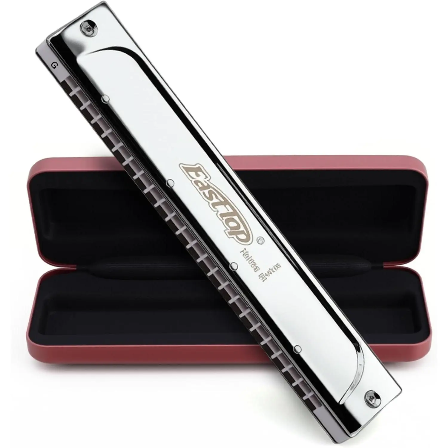 Tremolo Harmonica Key of G, 24 Holes Professional Tremolo Mouth Organ T2406S Harmonica For Adults, Professionals and Students