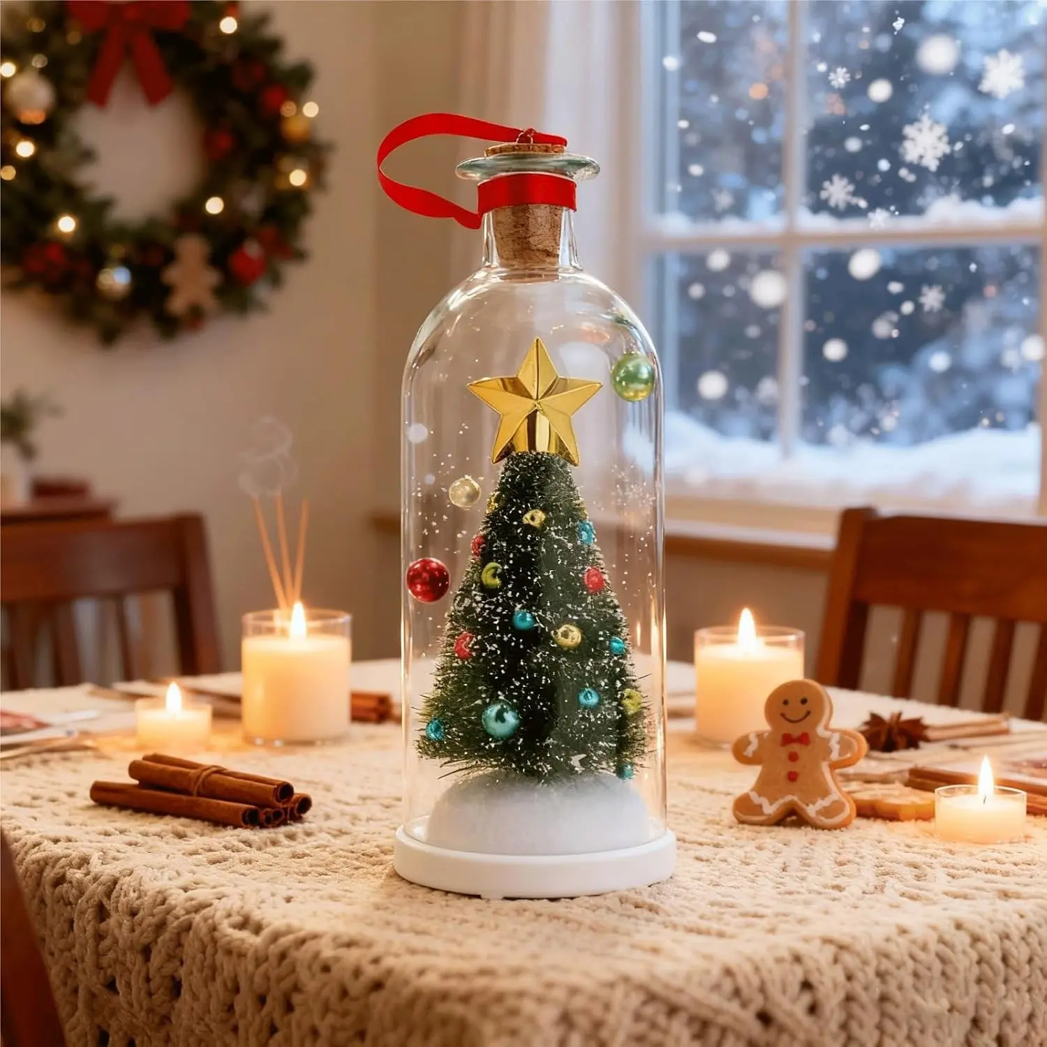 2027 Christmas Message Bottle, Recordable Voice Glass Tree Decoration, Emotional Gift, Permanent Recording, Holiday Audio Souvenir