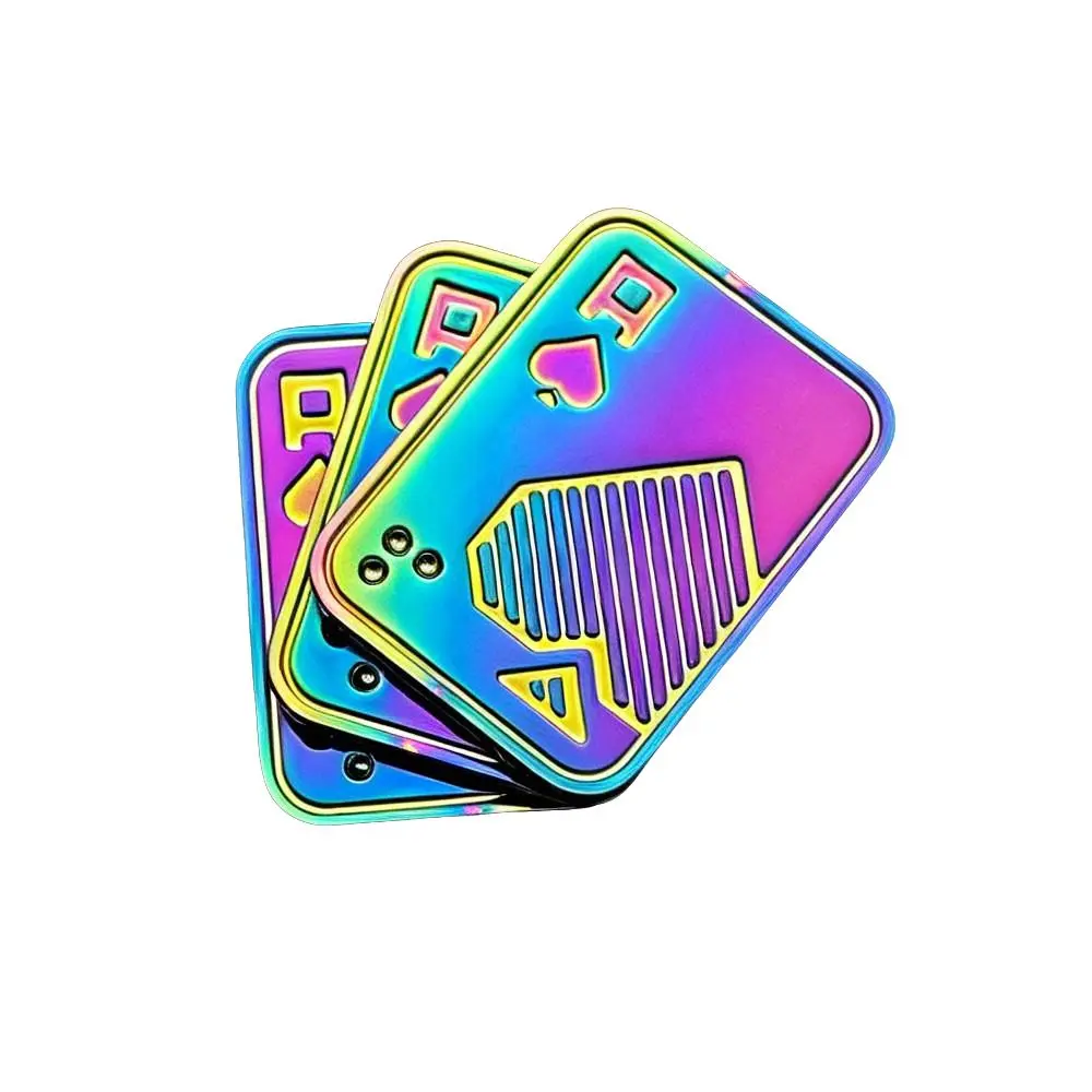 Alloy Magnetic AK Snap Push Card All-Metal Fidget Poker Toy Portable Novelty Stress Relief Aid Gadget Finger Fidgets Hand Fidget