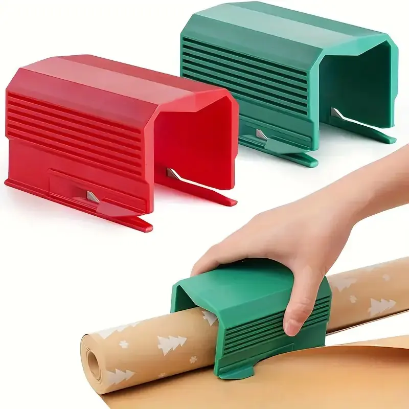 Battery-Free Precision Gift Wrapping Paper Cutter, Portable Manual Trimmer for DIY Crafts, Ideal for Holidays & Office Use