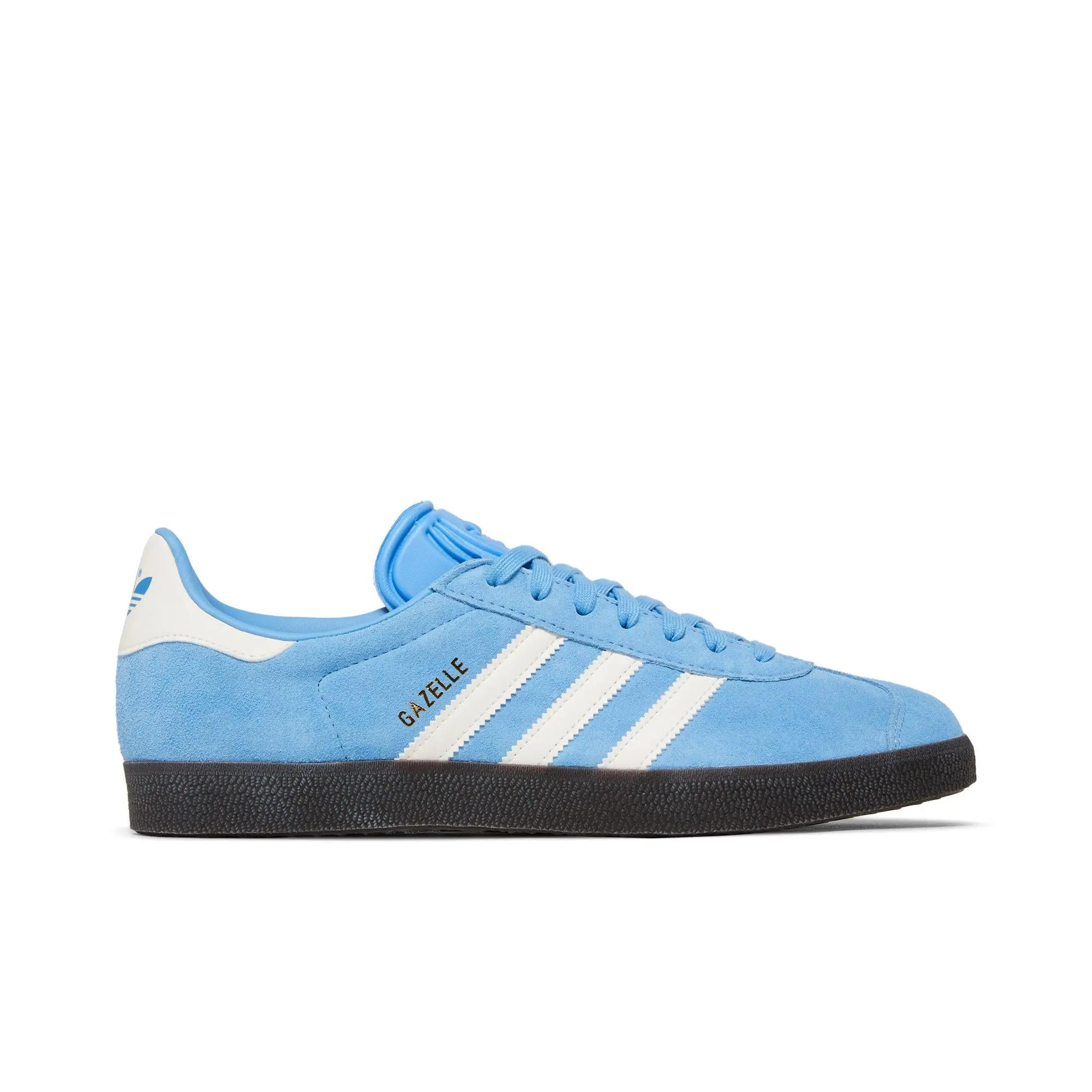 adidas Gazelle Unisex Casual Suede Skateboarding Shoes - Gold Metallic/Chalk White/Gum, Round Toe, Laces, Daily Wear Sports Footwear (Style ID6104)